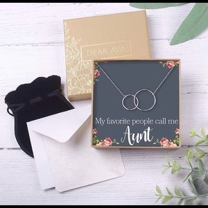 Dear Ava Aunt Necklace 2 Interlocking Circles